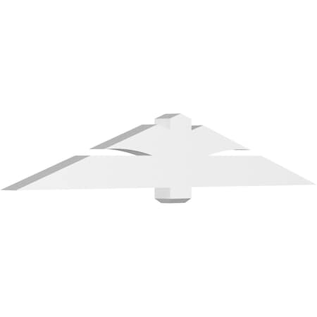 Ekena Millwork Redmond Architectural Grade PVC Gable Bracket, 84"W x 14"H x 4"D x 6"F, 4/12 Pitch GBP084X14X0406RED00